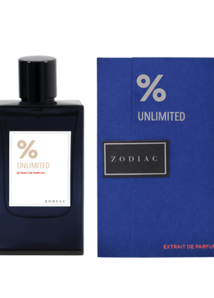 Zodiac Unlimited Extrait de Parfum 60ml bottle and box packaging display.
